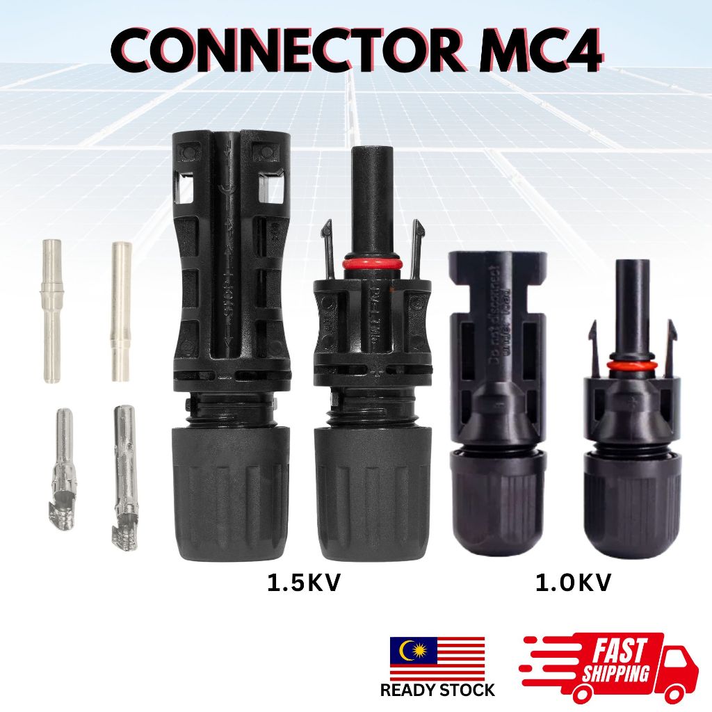 1 Set Male Female MC4 30A 1.0KV 1.5KV 2.5MM 4.0MM 6.0MM Photovoltaic Solar Panel Wire Cable Connector Adapter Kit IP67
