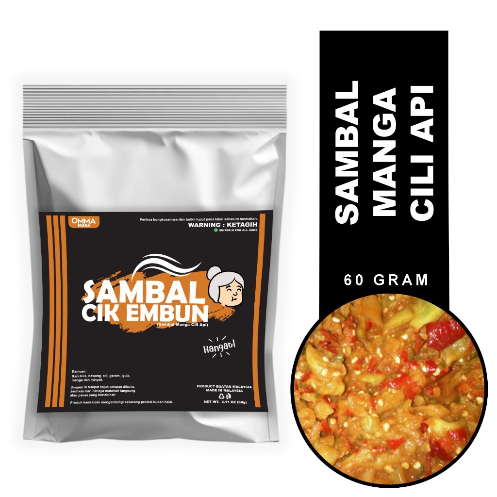 Sambal Manga Cili Api Cik Embun ( 60 Gram )
