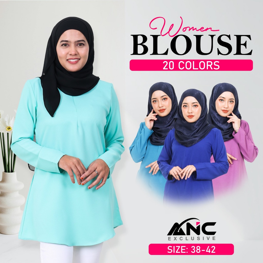 BLOUSE SIMPLE NEW DESIGN BLOUSE MUSLIMAH BLOUSE MURAH READY STOCK HOT SELLING FABRIC COMOCRAPE