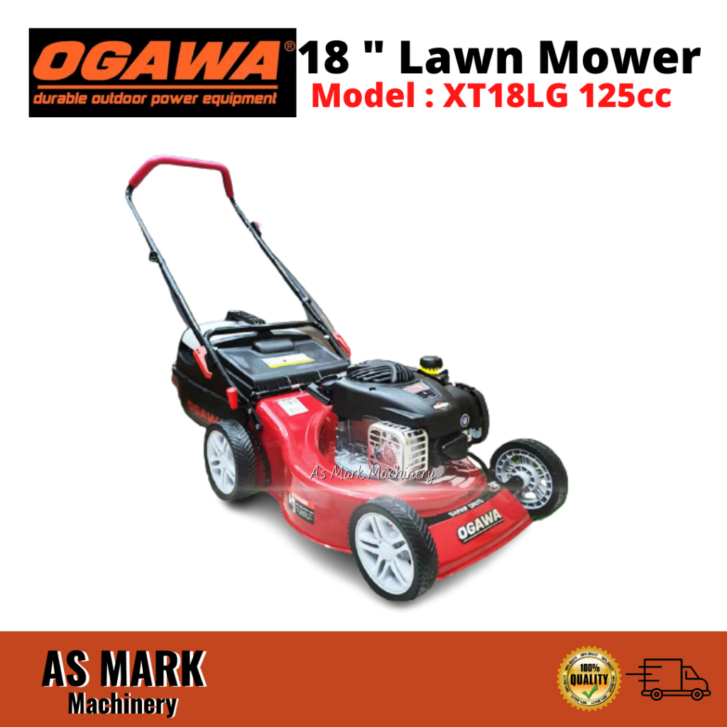 Ogawa 18"  XT18LG Gasoline Hand Push Lawn Mower 125cc B&S Engine Made in USA Mesin Potong Rumput Mesin Rumput Tolak
