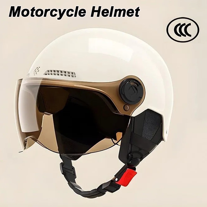 Motorcycle Helmet Outdoor Safety Helmet Murah Motosikal Racing Topi Keledar Motor Rider Half Helmets with Lense