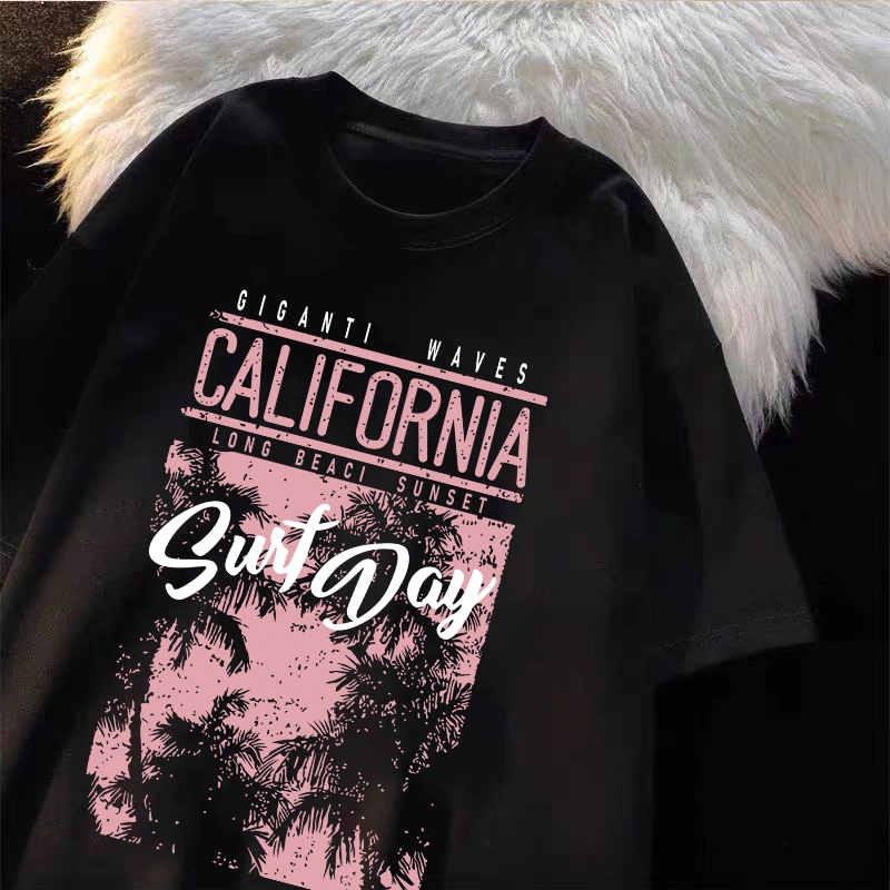 Korea style Baju Lelaki | Oversize T-shirt 100% kapas | Reka bentuk kreatif gaya Hawaii musim panas top kasual yang