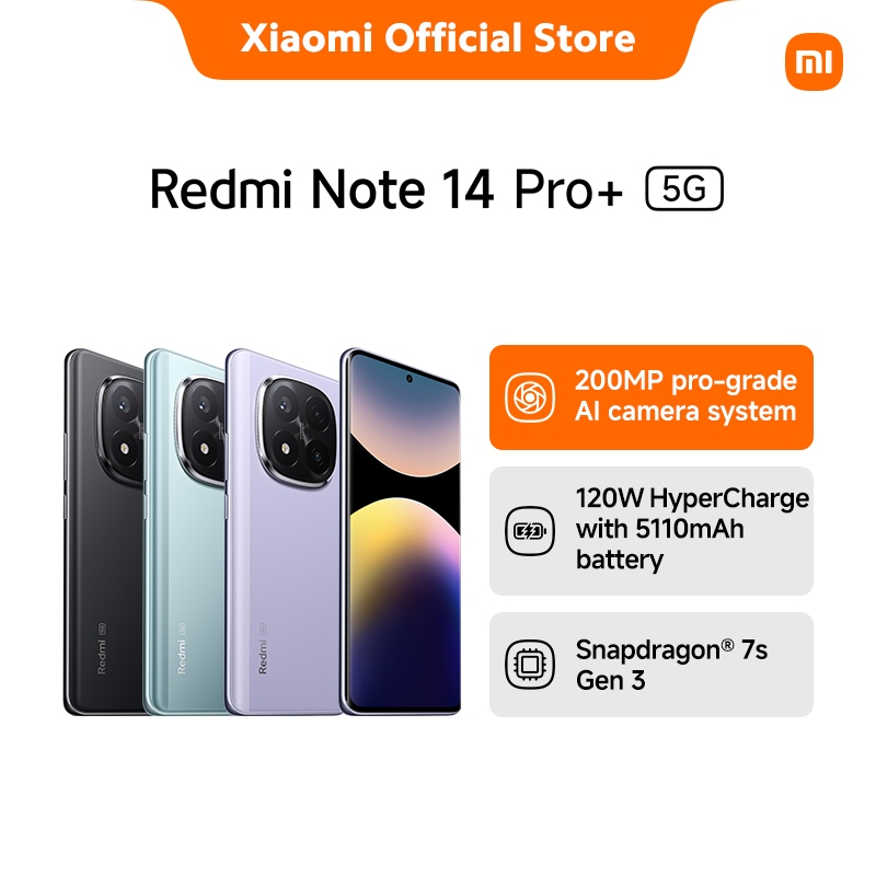 Xiaomi Redmi Note 14 Pro+ 5G Up to 12GB+512GB 200MP AI camera/120W HyperCharge/IP68/smartphone