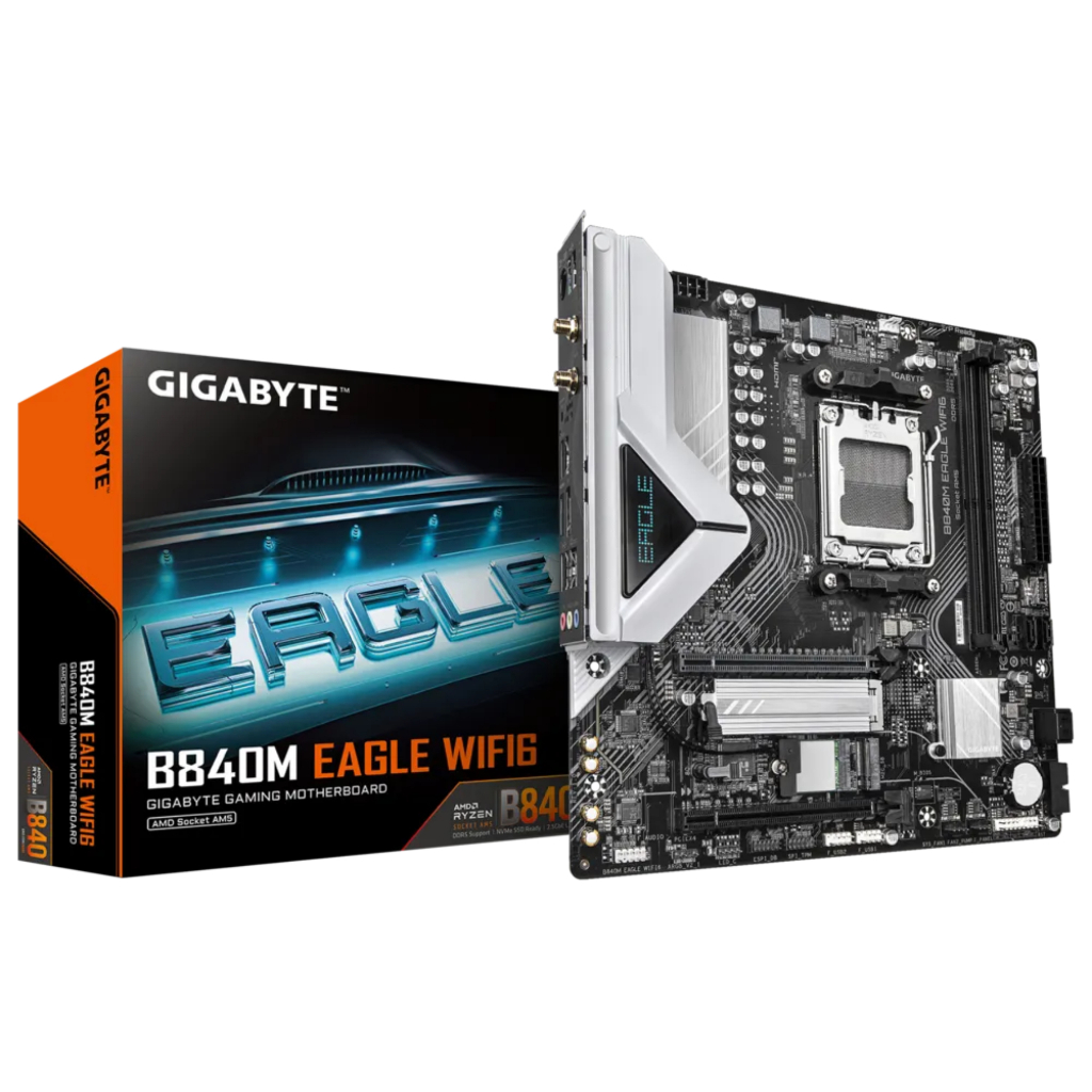 GIGABYTE AMD AM5 B840M EAGLE WIFI6 MOTHERBOARD COMBO PROCESSOR RYZEN 5 7500F / RYZEN 7 7800X3D / RYZ