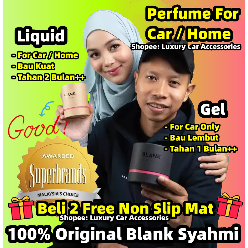 Blank SyahmiSazli Original - Perfume Kereta Rumah Blank Syahmi Sazli Pewangi Car Home Liquid Gel Peach Honeydew