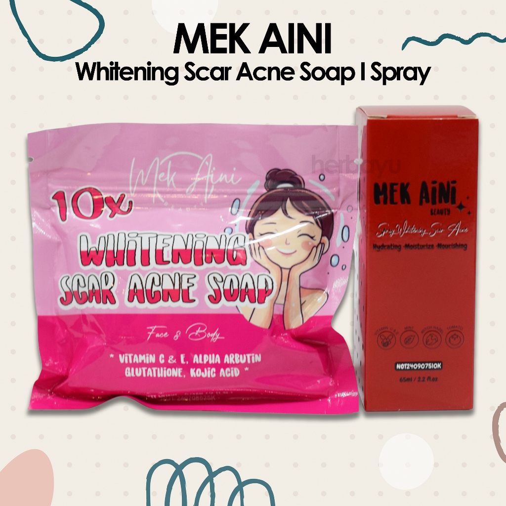 MEK AINI WHITENING SCAR ACNE SOAP / SPRAY WHITENING SCAR ACNE