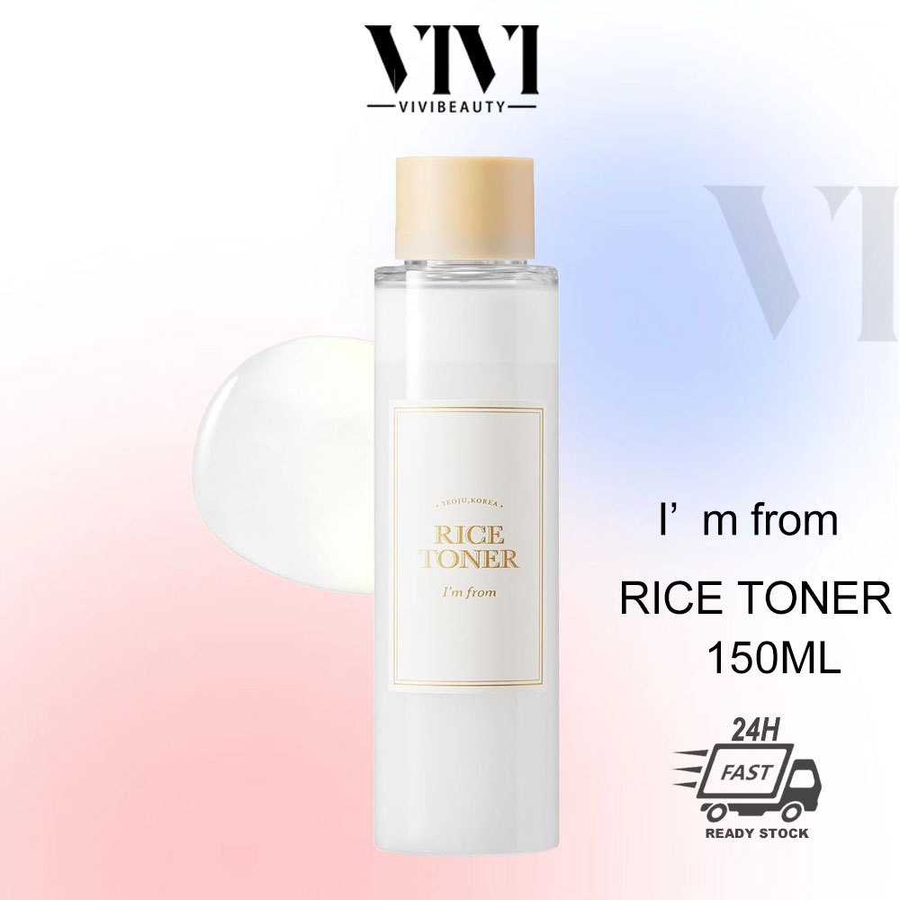 11.11SALE?I'm from Rice Toner 150ml Milky Toner for Glowing Skin, 77.78% Korean Rice, Glow Essence with Niacinamide
