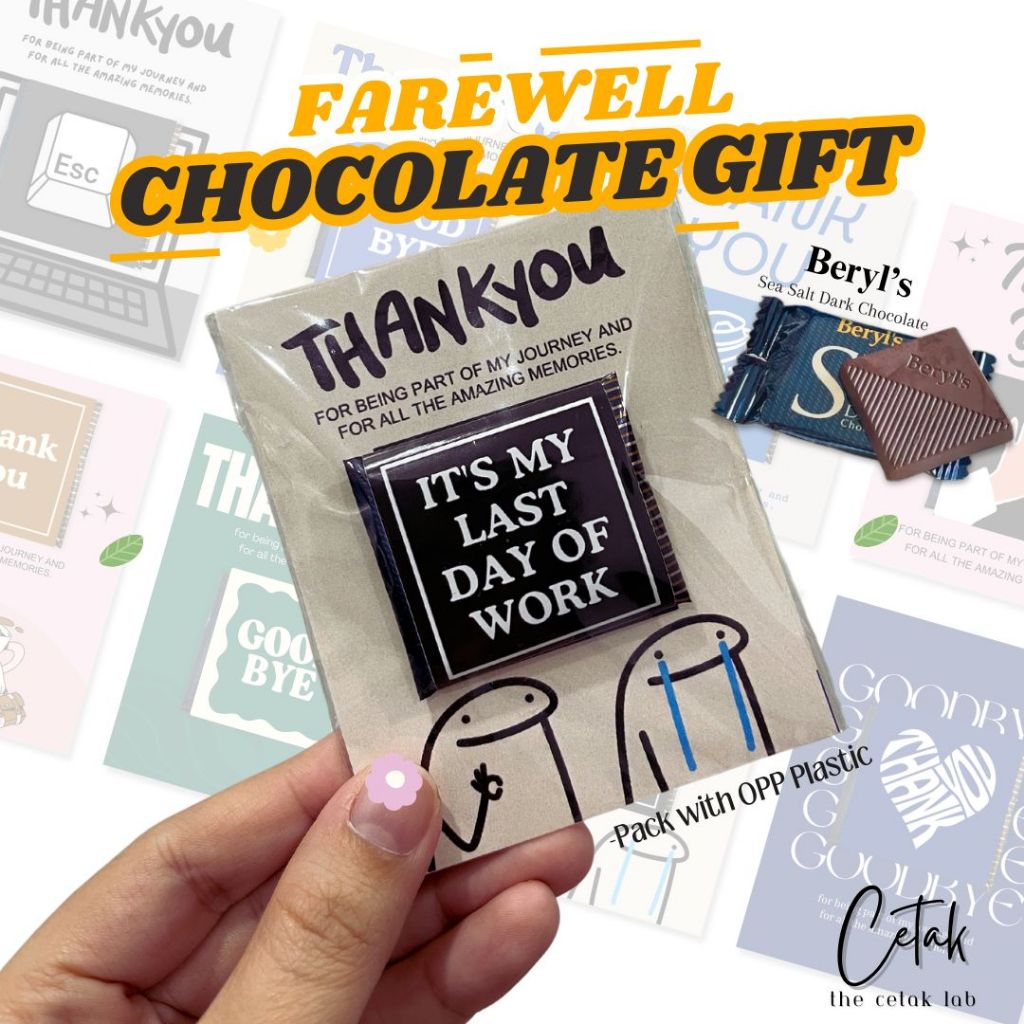 Farewell Gift Coklat Beryls For Colleague Thank You Goodbye Resignation Chocolate DoorGift