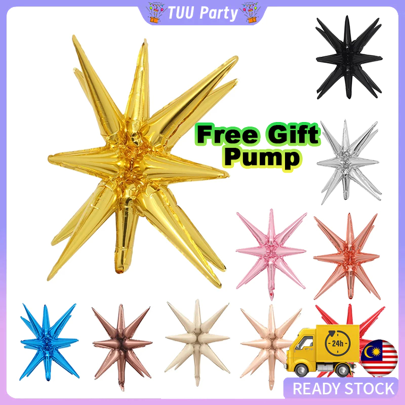 22/27 Inch Belon Foil Bentuk Bintang Metalik