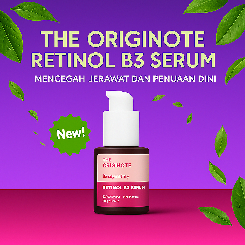 THE ORIGINOTE RETINOL B3 SERUM - ANTI AGING SERUM DISGUISE FINE LINES EVEN OUT SKIN COLOR TREATS ACNE SKIN 100% ORIGIN