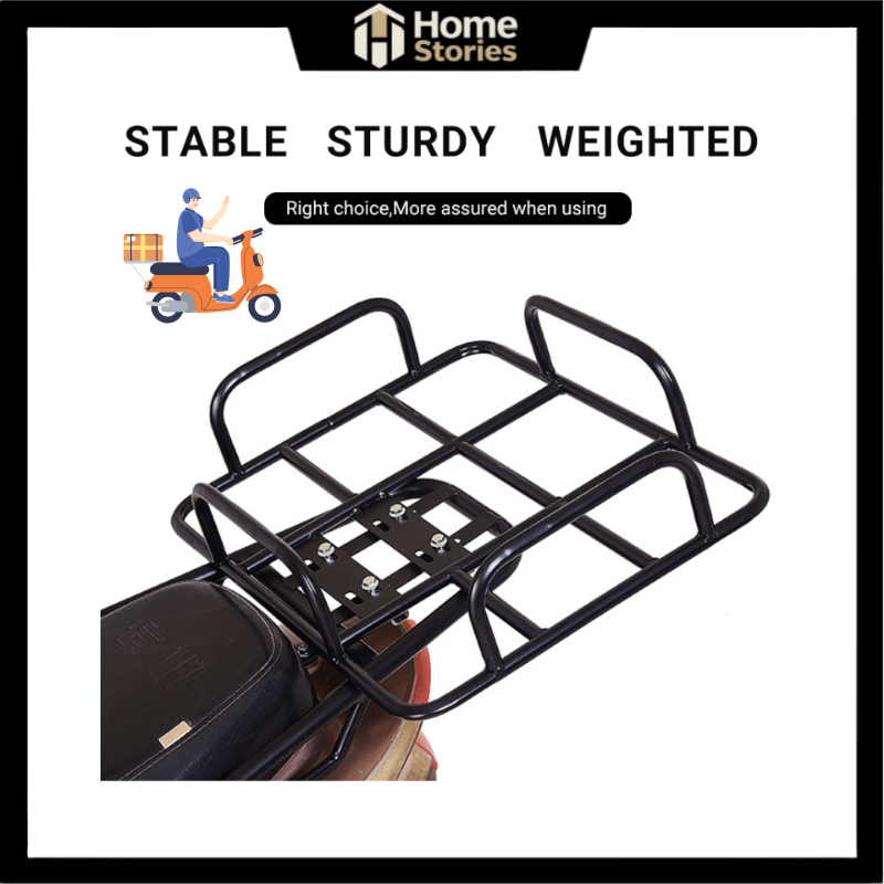 Motorcycle Delivery Bag Rack Universal Carrier Tailstock Rear Seat Rack Grab/Foodpanda/Lalamove Bag Holder