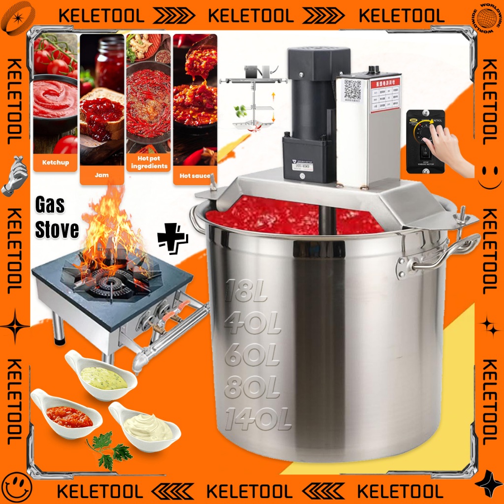 Automatic Sauce Sambal Paste Pes Stir Frying Pot Stirrer Auto Cooker Mixer machine Mesin Pengacau Sos Masak 炒 料 攪拌機 大型