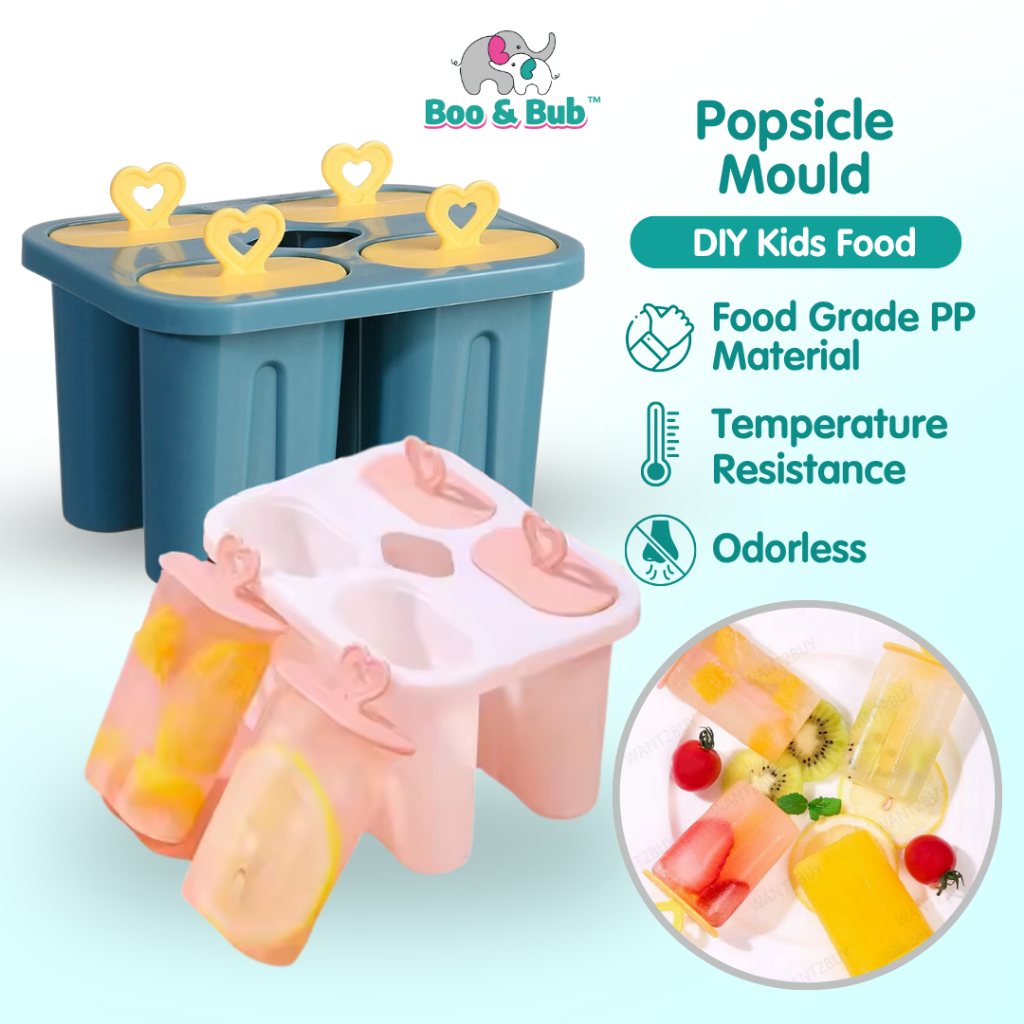 Boo&Bub Jelly Maker Frozen Ice Cream Mold Handmade DIY Fruit Ice Cream Maker Model Popsicle Mold Ice Cube Mold Popsicle