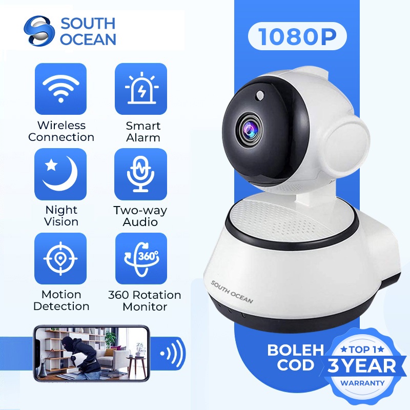 South Ocean FHD Wifi CCTV IP Camera Security Home V380 Pro
