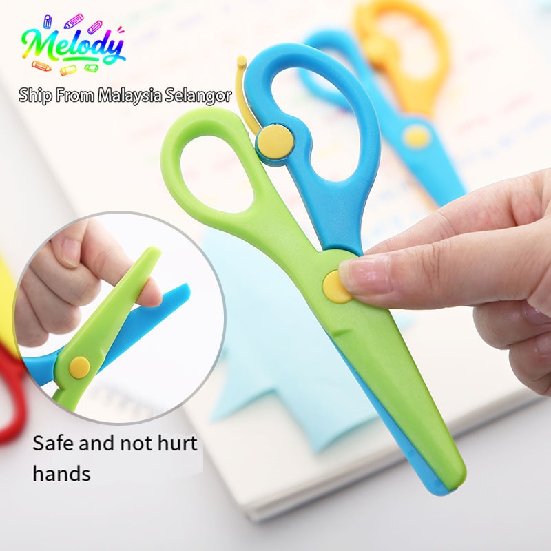 Kindergarten, Scissors Children's Safety Manual Scissors Fully Plastic