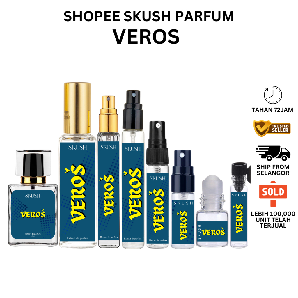 SKUSH VEROS High Quality Perfume Pen Women MInyak Wangi Wanita Pewangi Badan Grade Parfum Tahan 24-72 Jam