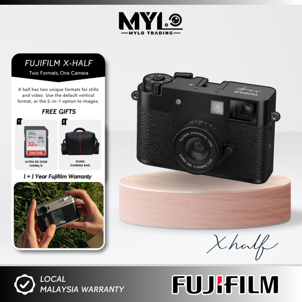 Fujifilm X Half & X-Half Digital Camera Vertical 2-in-1 | Retro Film Simulation | Grain Effect | Vlog Camera
