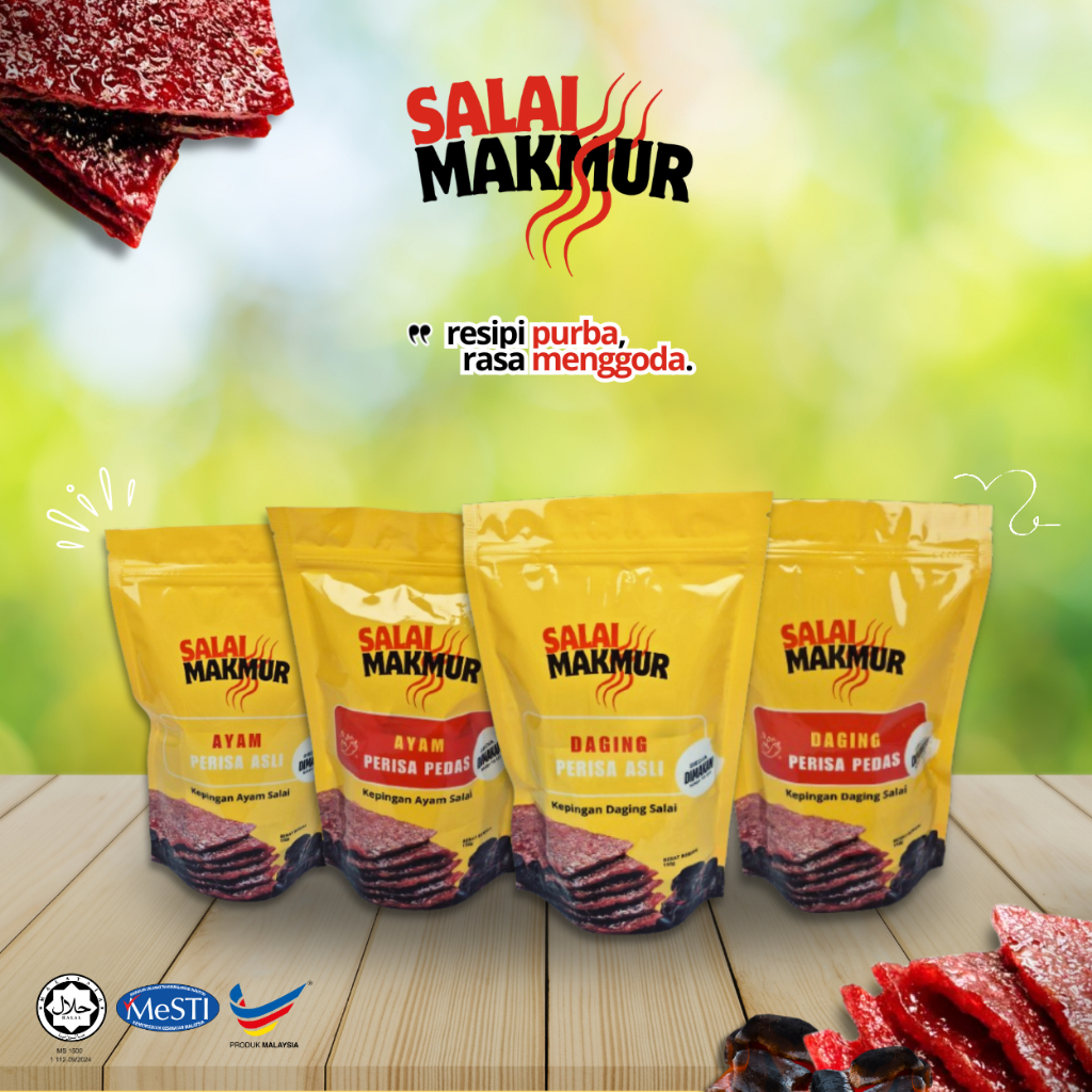 KEPINGAN DAGING SALAI MAKMUR || PERISA PEDAS || PERISA ORIGINAL (150G & 500G)