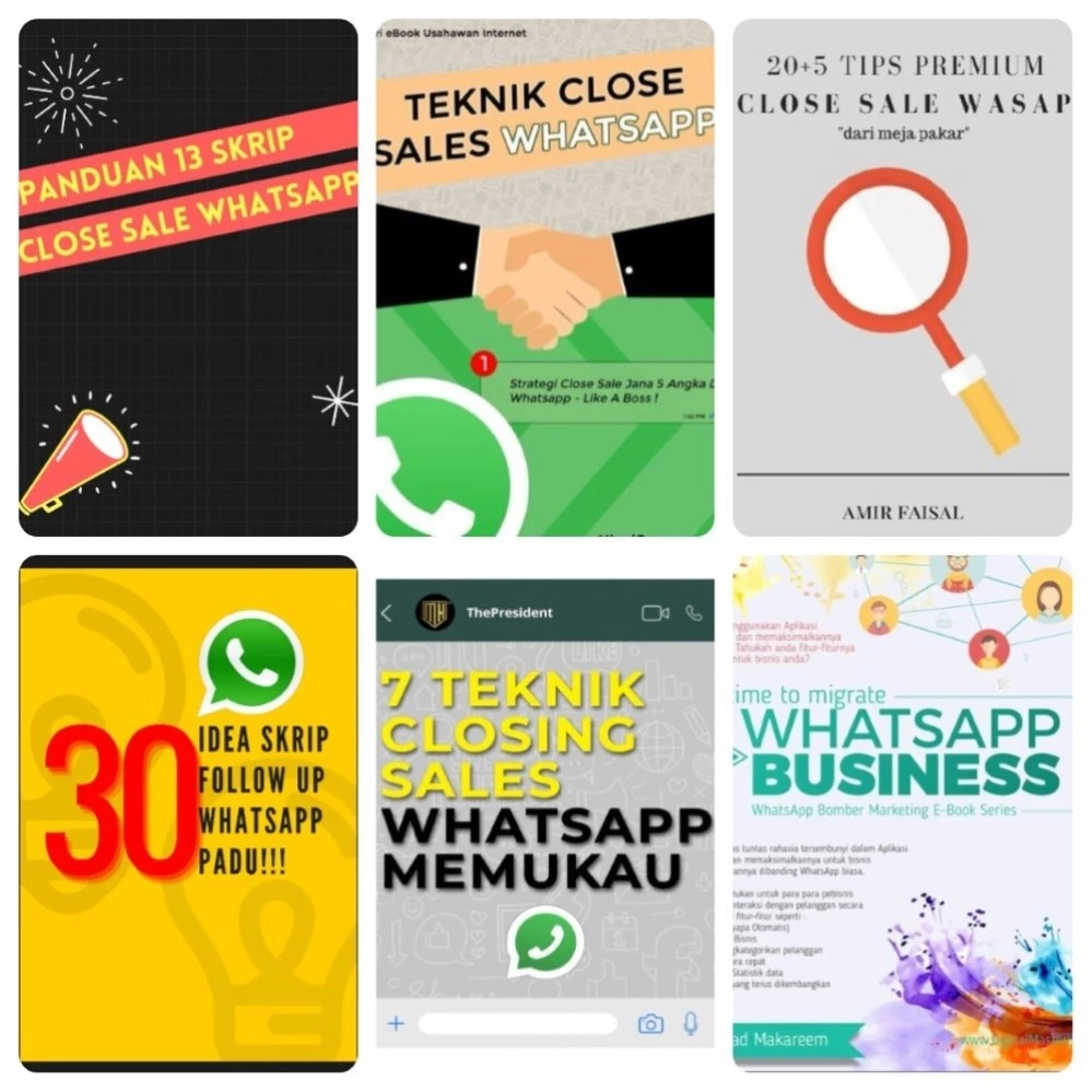 [C401] EBOOK-Koleksi Panduan Teknik Skrip Jualan Di Whatsapp. Cara Close Sale Di Wasap. Closing Sales Jualan Power Padu!