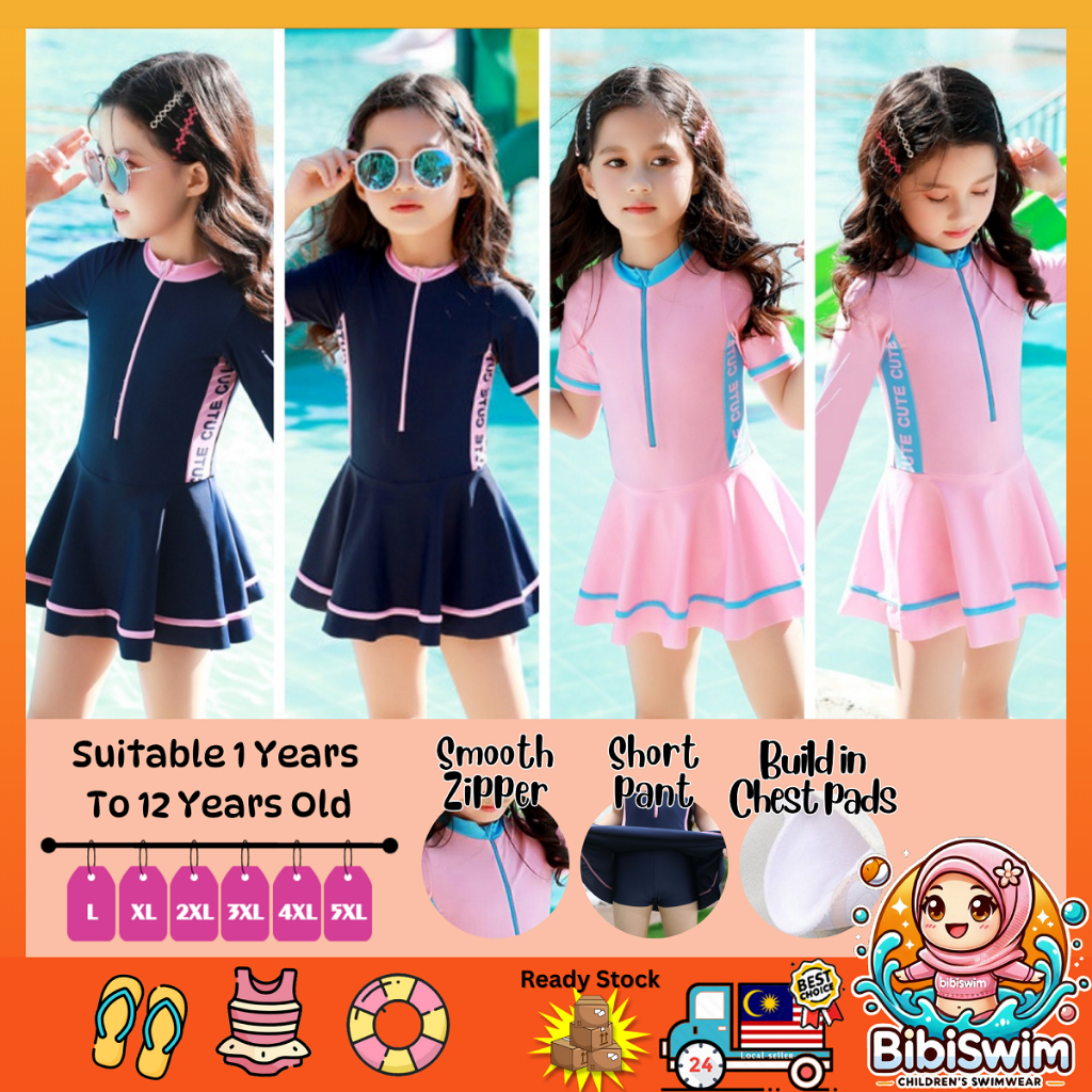BIBISWIM Swimming Suit Baby Girl Swimsuit Kids Kid | Kanak Baju Renang Budak Berenang Perempuan