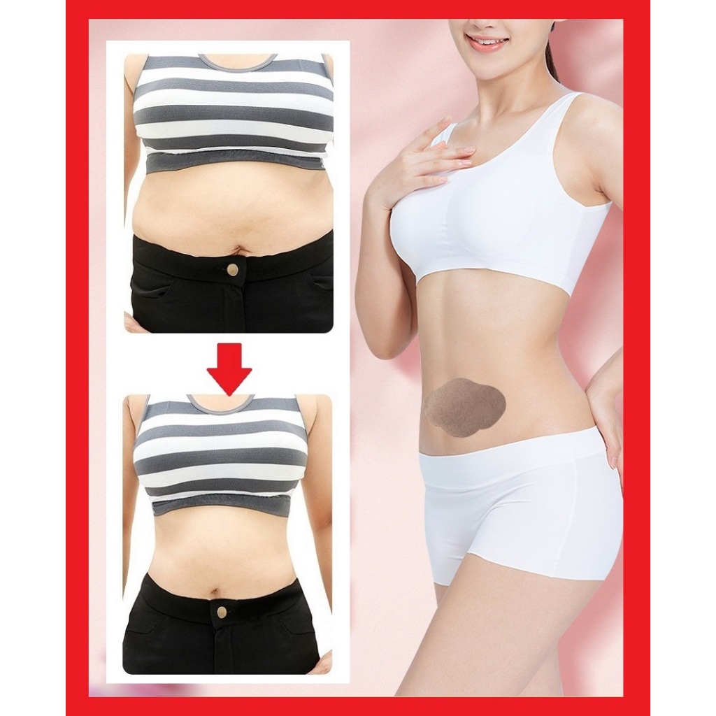 NO BOX Pelekat Pelangsing Bakar Lemak Kempis Perut Turun Berat Badan Moringa Slimming Patch Fat Burning Slim Sticker