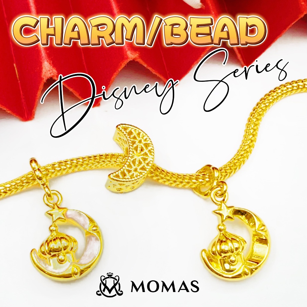 MOMAS Masdora Charm/Bead 5D D1sney Series Emas 916 Beads Alphabets 3D Masdora Bead Enamel Emas 916 Charms 916