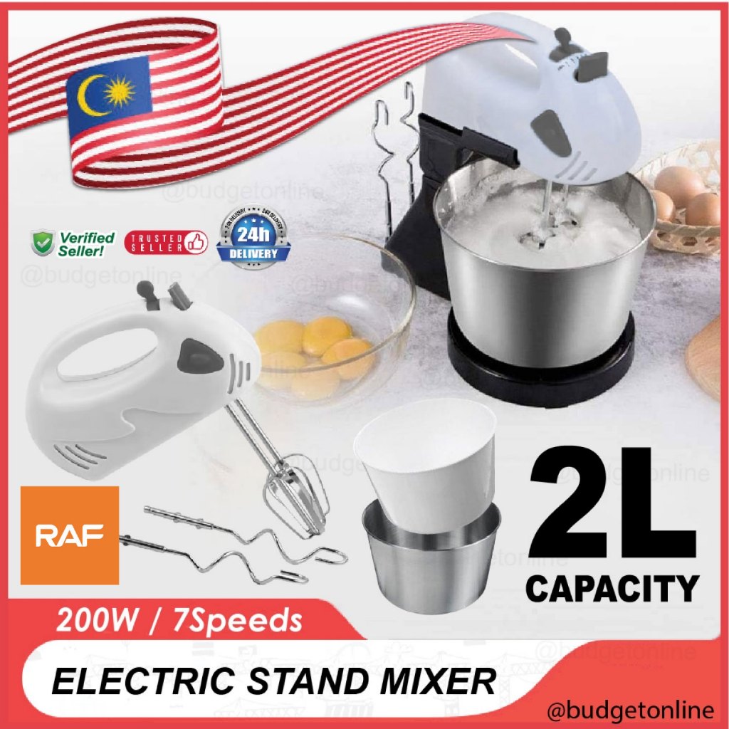 Miman 7 Speed Electric Stand Mixer Egg Beater Blender Grinder Processor Dough Whisk / Mesin Pengadun Tepung