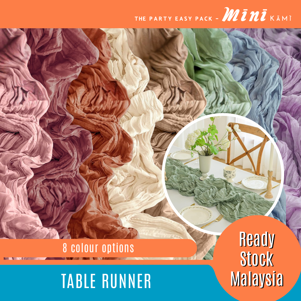 Table Runner Vintage Gauze Tablecloth Table Decor Rustic Country Cheesecloth Party Nordic Banquet