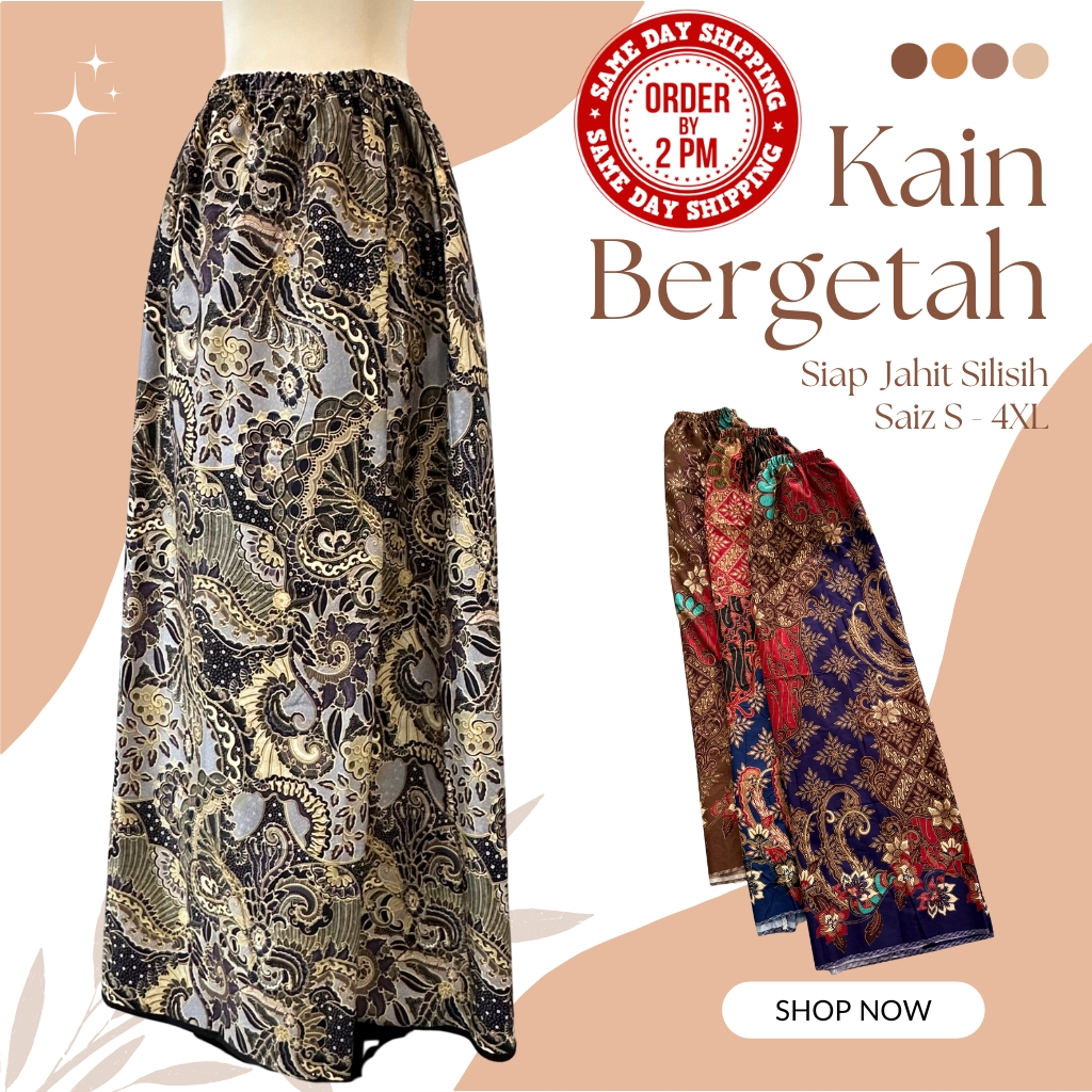 QQ HOUSE Kain Berpantang Bergetah / Confinement Sarong / Kain Batik Instant / Basahan - Ready Stock