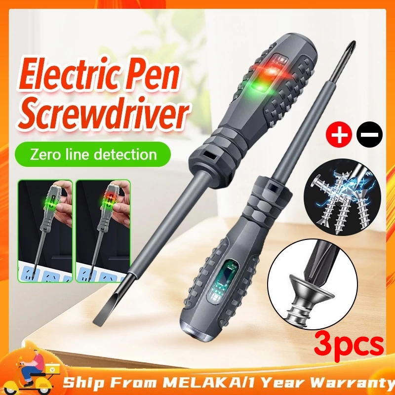 Digital Voltage Tester Pen 200-500V Ac Non-Contact Induction Test Pencil Voltmeter Power Detector Screwdriver Magnetic