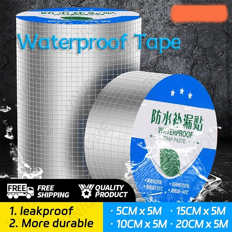 Aluminum Foil Tape Butyl Waterproof Tape Wall Crack Waterproof Super Fix Repair Adhesive Repair Tape Tool 防水胶带 TOLUS