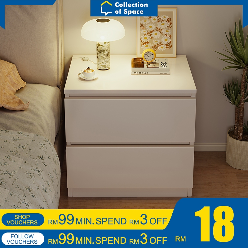 Bedside Table with Drawer Side Table Rack Kecil Tepi Katil Almari Sisi Katil Side Table Bedroom Modern Nightstand