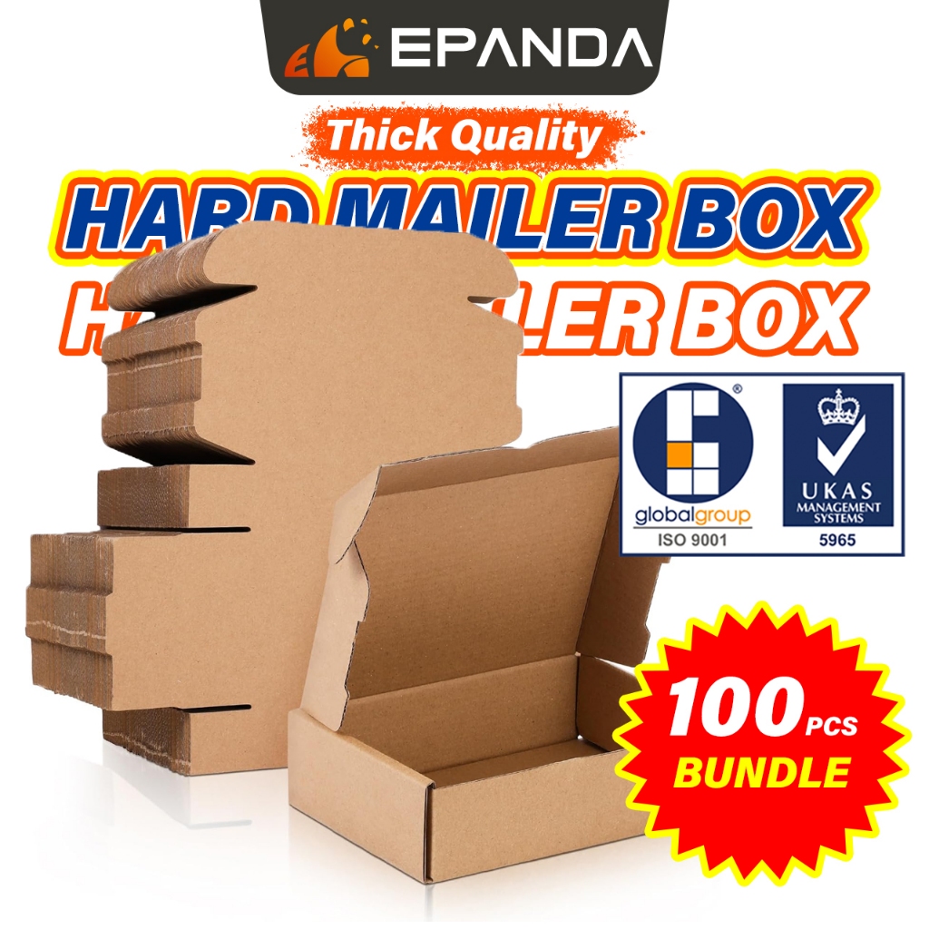 EPANDA 100PCS Pizza Box Kotak Carton Box Packaging Box Gift Box Paper Box Small Box Packing Box 飛機盒