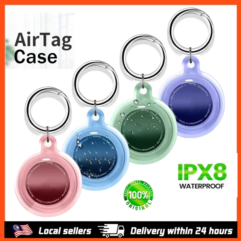 IPX8 Waterproof Performance Air Tag Case Keychain for Collar Tracker Airtag Holder Hard Shockproof Locator protector