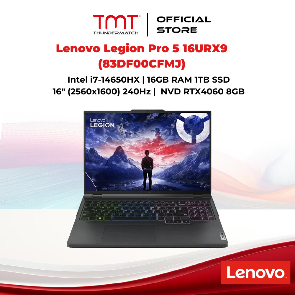 Lenovo Legion Pro 5 16URX9 (83DF00CFMJ) Gaming Laptop | i7-14650HX | 16GB RAM 1TB SSD | 16" (2560x16