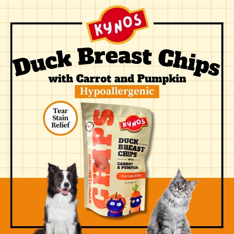 [KYNOS] Handmade Crispy Duck Breast Meat Chips with Carrot Pumpkin for Dogs and Cats自制猫狗宠物香脆鸭胸鸭片零食 Nutritious Treats