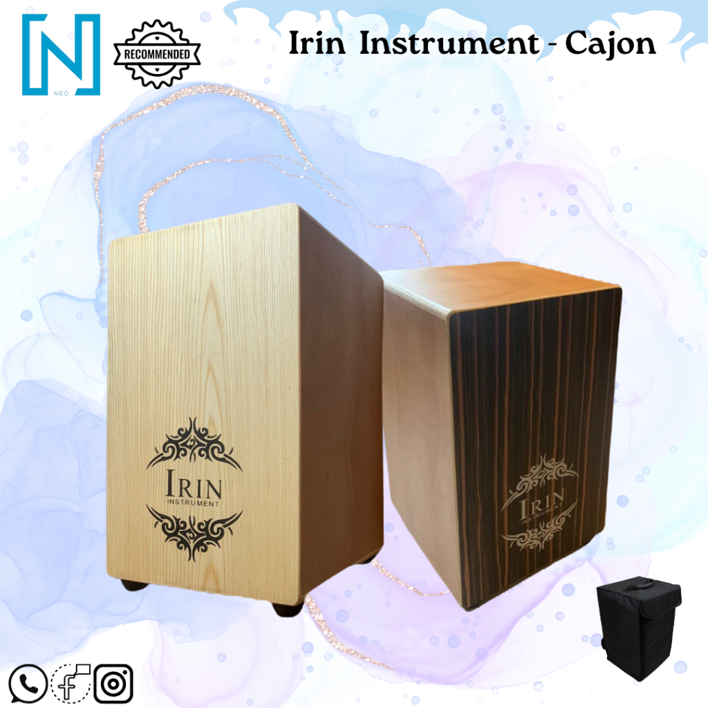 ☆IRIN☆ CAJON DRUM BOX PERCUSSIONS + FREE BAG