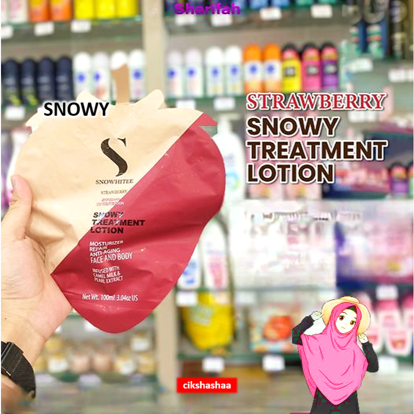 SNOWY Strawberry  - Treatment Lotion Camel milk - Losyen Viral !! Snowy - LOSYEN  Snow Whitee