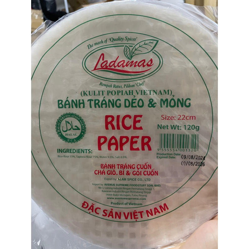 Kulit Popia Vietnam) 22cm (120g)/ Ladamas Vietnamese Rice Paper