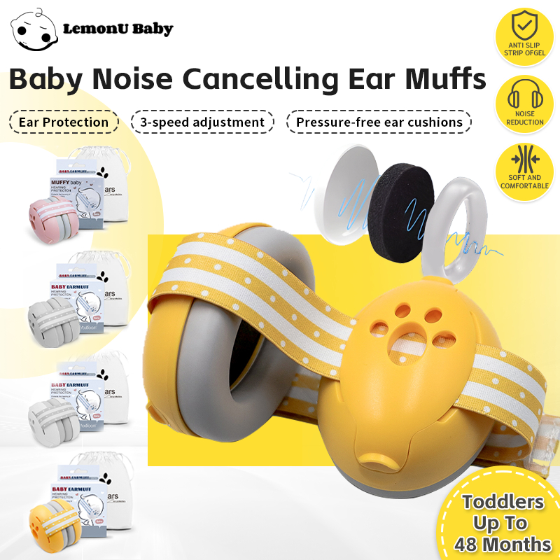 LemonU Baby Earmuff Perlindungan Telinga Bayi Bukti Bunyi Anti Bunyi Pembatalan Headphone