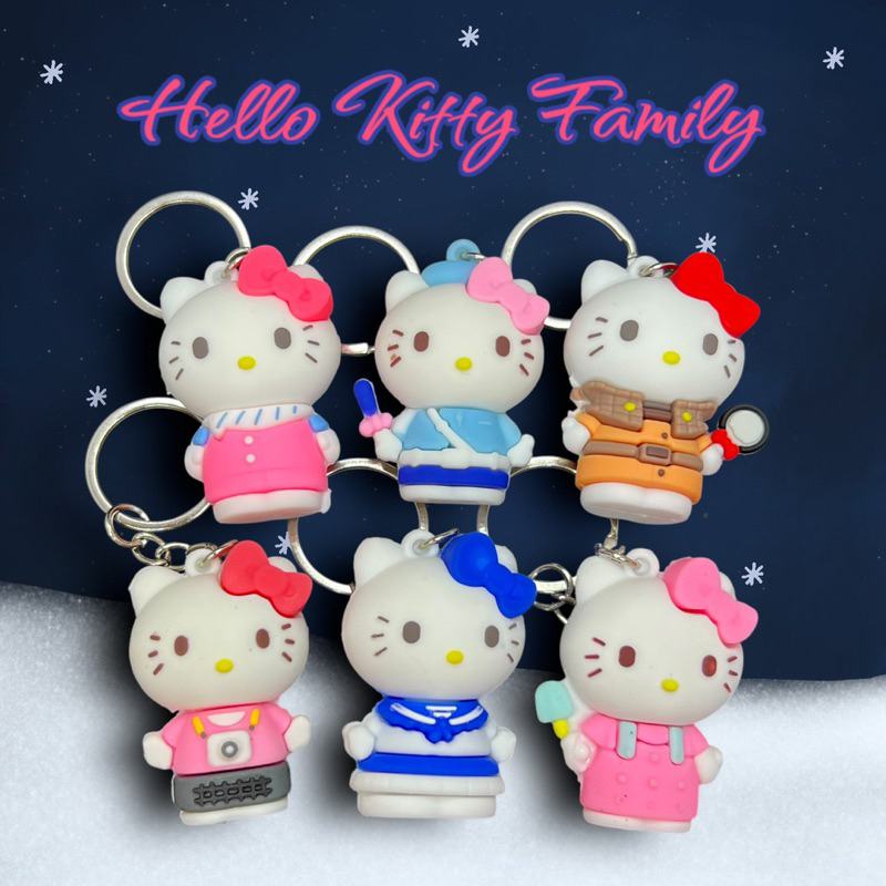Hello Kitty KeyChain Premium Cartoon Free Gift Soft Rubber Cute Door Gifts Souvenir Ready Stock