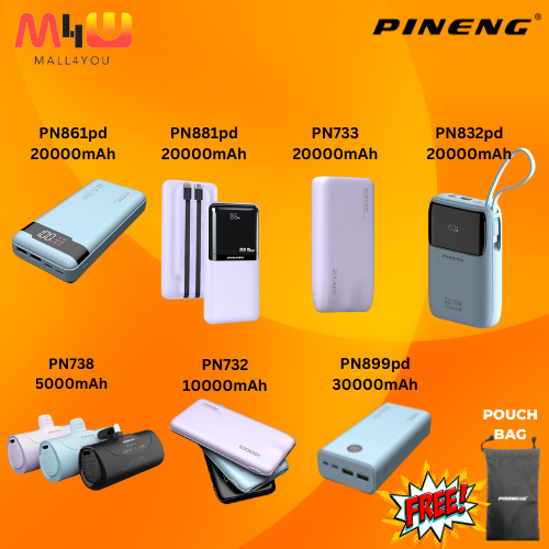 Pineng PN932/PN733 20000Mah / PN931/PN965/PN732 10000Mah PowerBank PN939/PN936