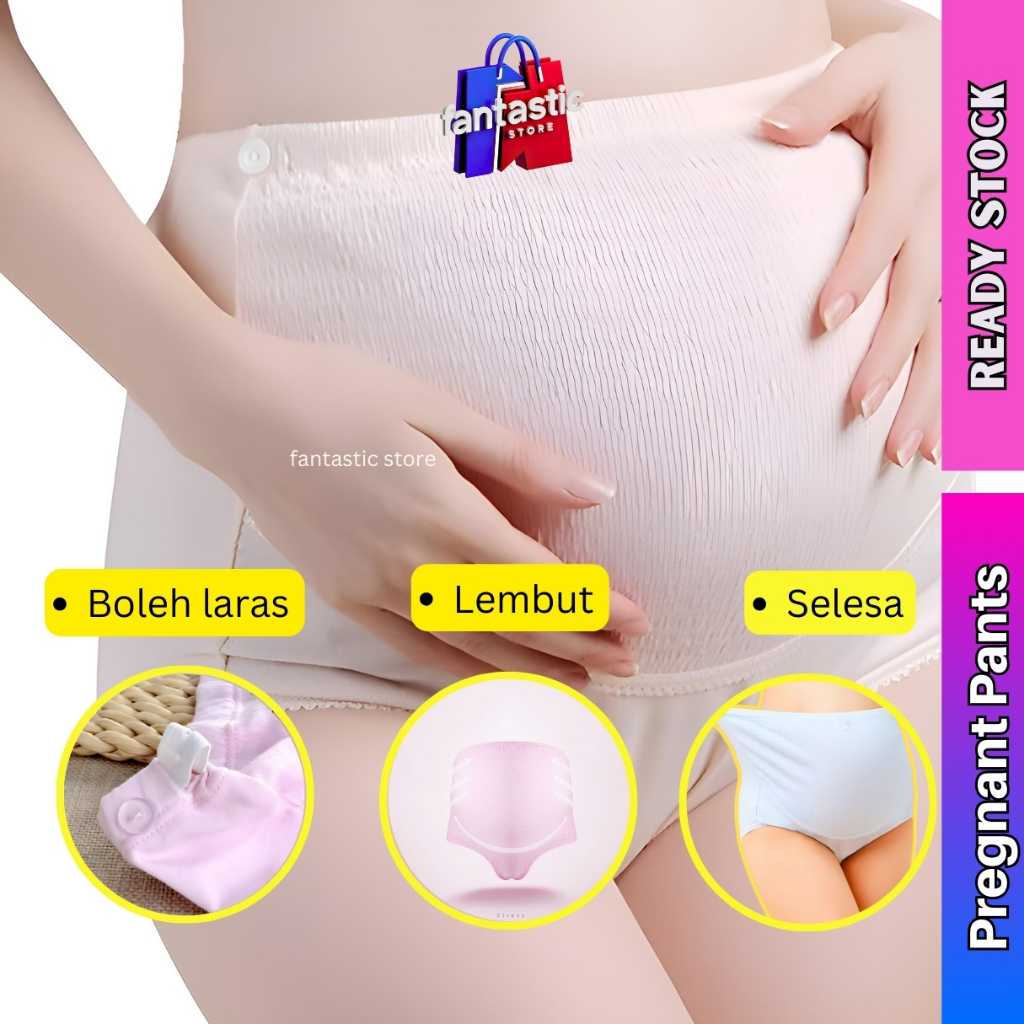 Maternity Panties Pregnant Pants Underwear Adjustable Stomach seluar dalam spender mengandung