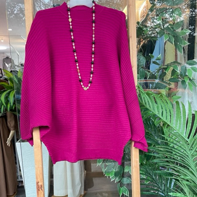 HETTY BATWING KNIT PLAIN STYLE BATWING STYLE
