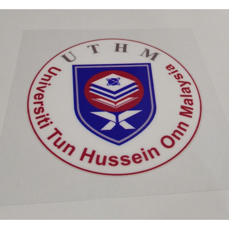 STICKER KERETA UTHM Tampal dalam