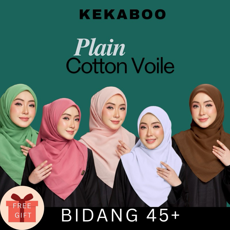 Kekaboo  Easywear Tudung Bawal Plain Cotton