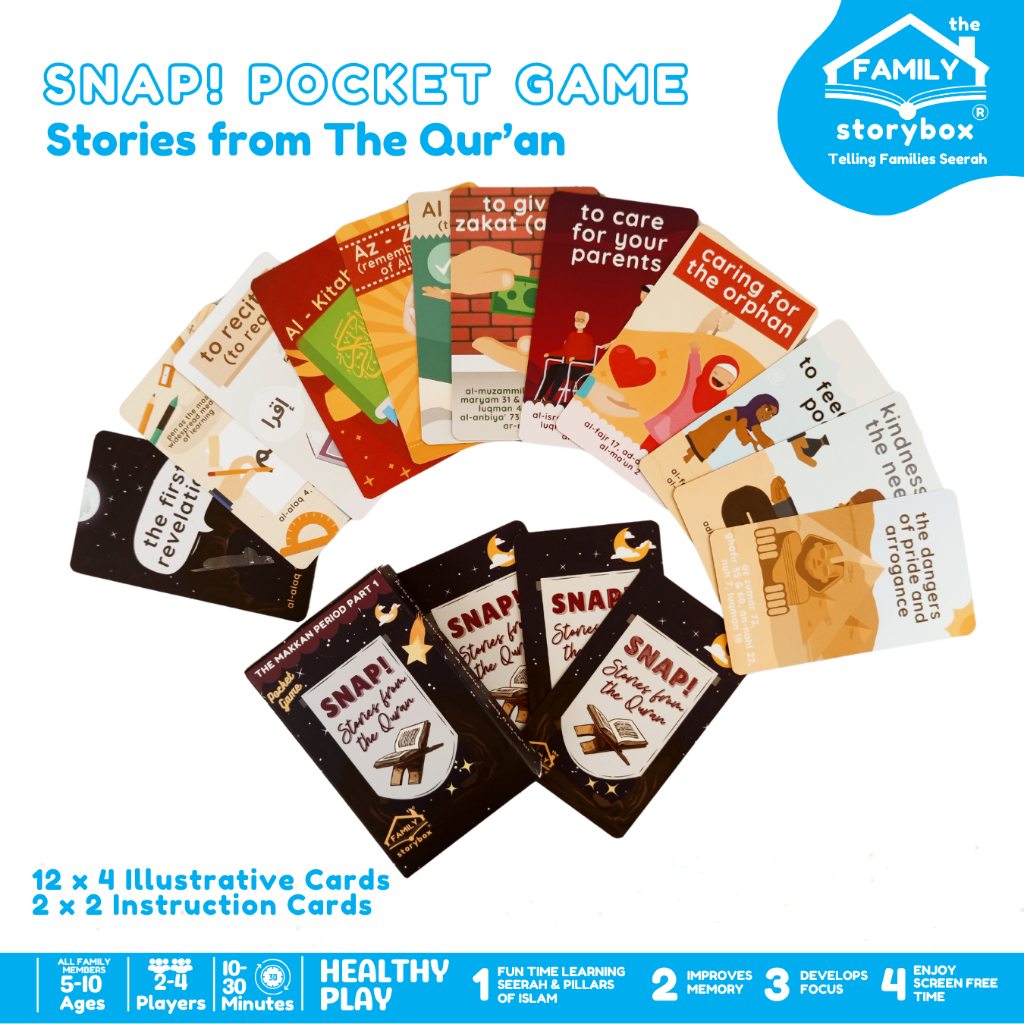 Islamic Children Card Game - SNAP! Stories from the Qur'an | Mainan Pendidikan Buku Kanak-kanak