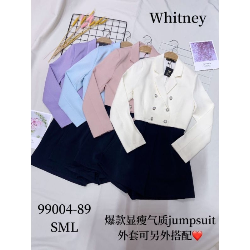 99004  Whitney 显瘦气质优雅吊带裤套装 premium quality lady jumpsuit set