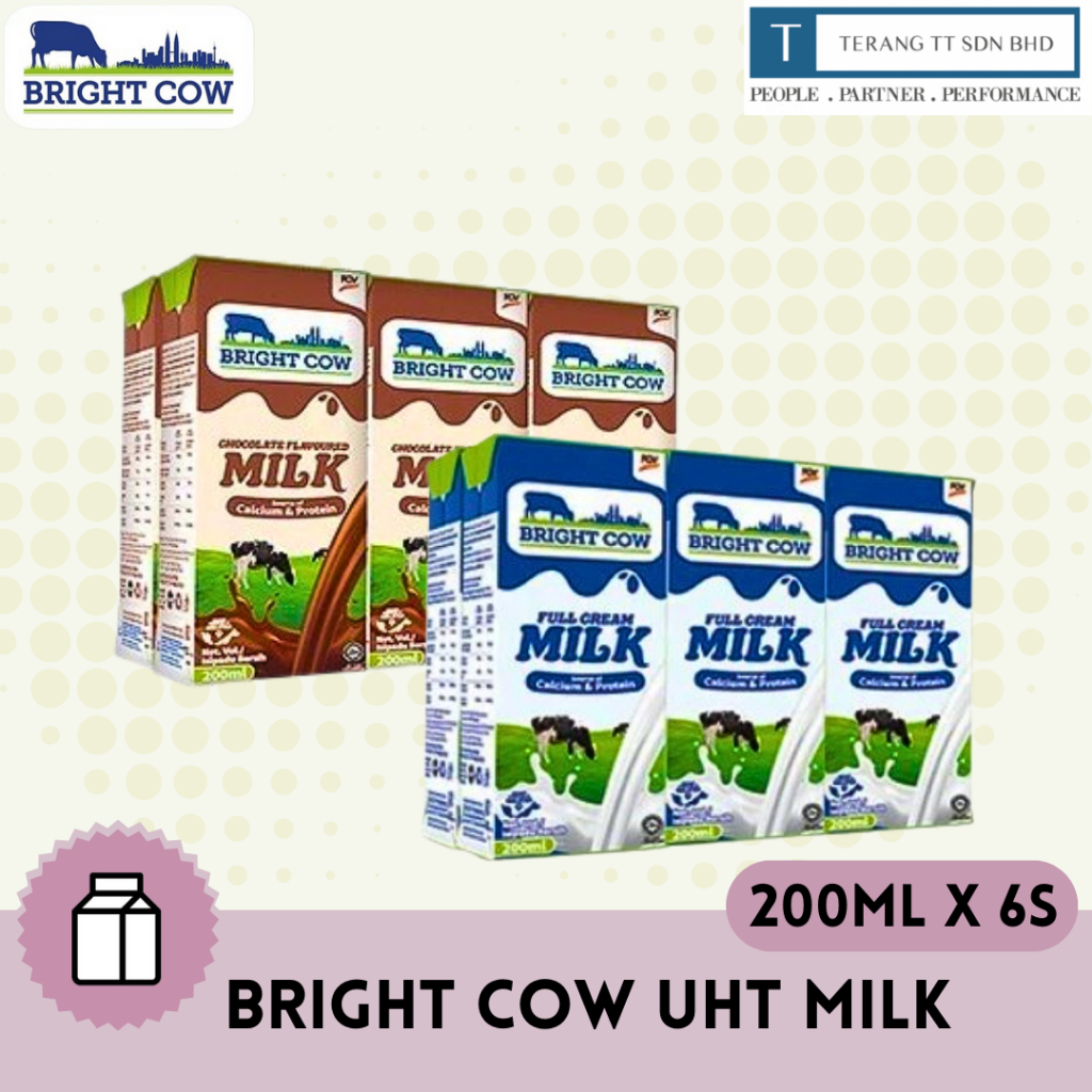 BRIGHT COW UHT Milk (200ml X 6's)