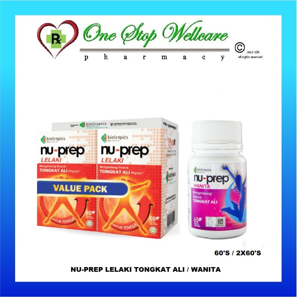 NU-PREP LELAKI TONGKAT ALI 60'S / 2X60'S / WANITA 60'S